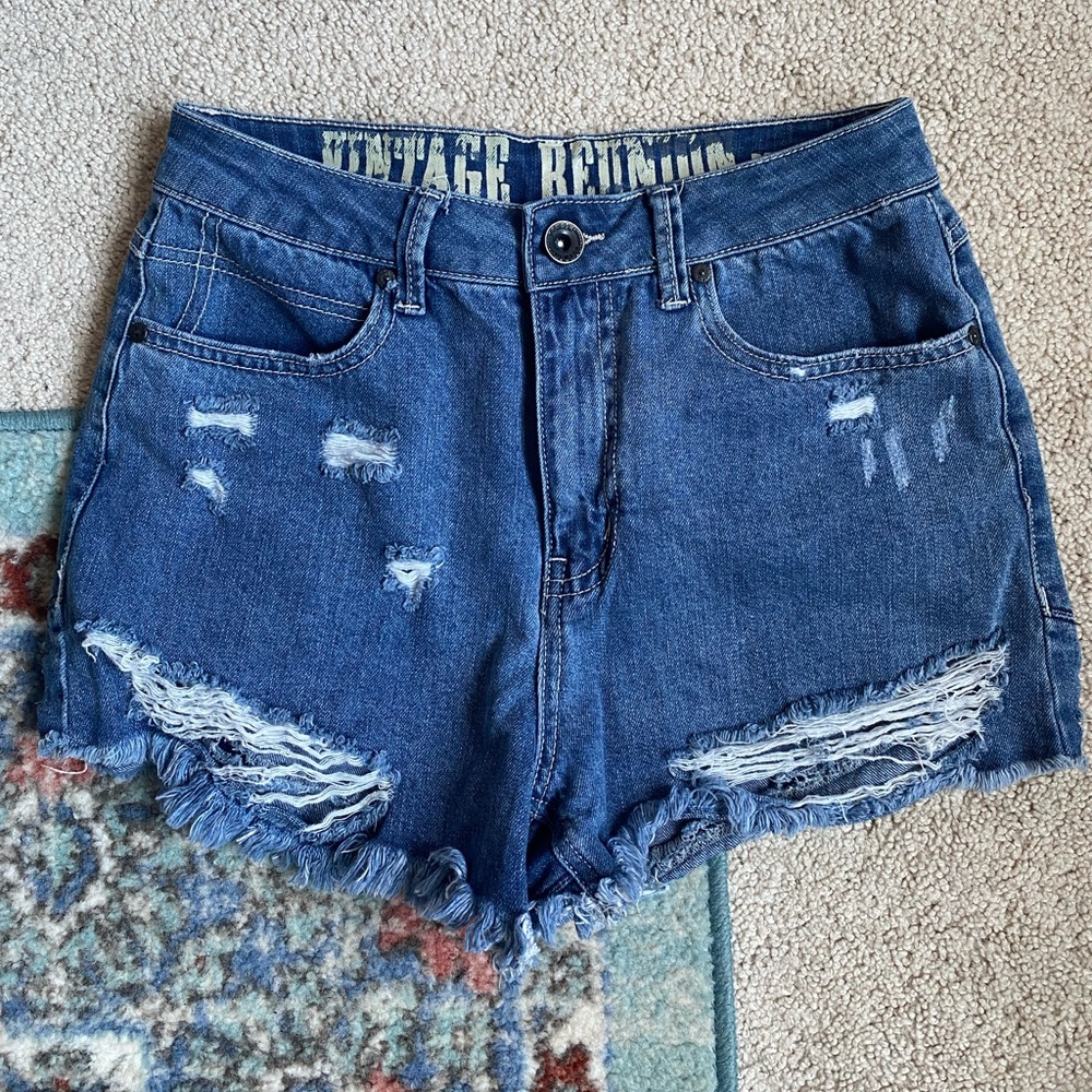 Vintage Reunion Rewash Denim Shorts